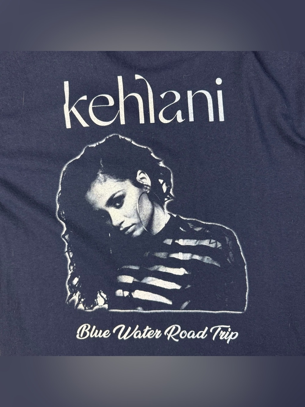 Kehlani T-Shirt Sz Medium Blue Water Road Trip 2022 Tour Rico Nasty RnB Rap Tee